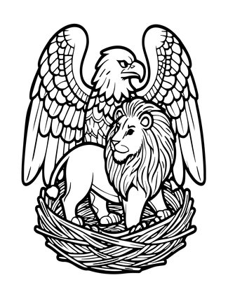 Griffin - Free printable coloring page