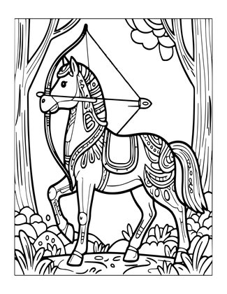Centaur - Free printable coloring page