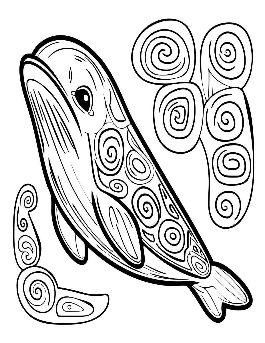 Inuit Art Style - free printable coloring page