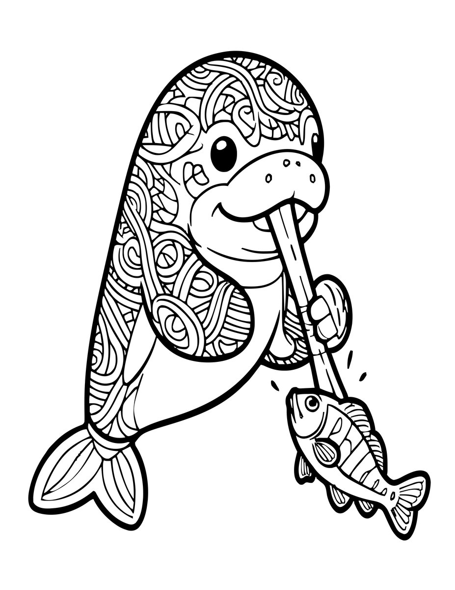 Feeding - free printable coloring page