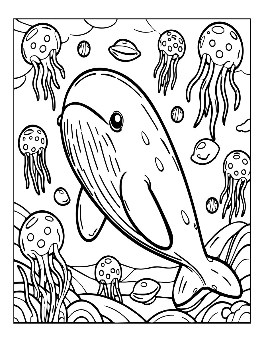 Bioluminescent - free printable coloring page