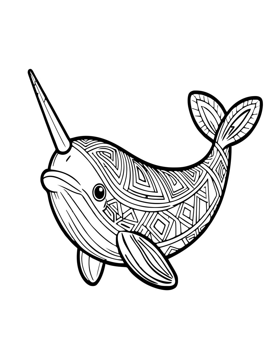 Pattern Tusk - free printable coloring page