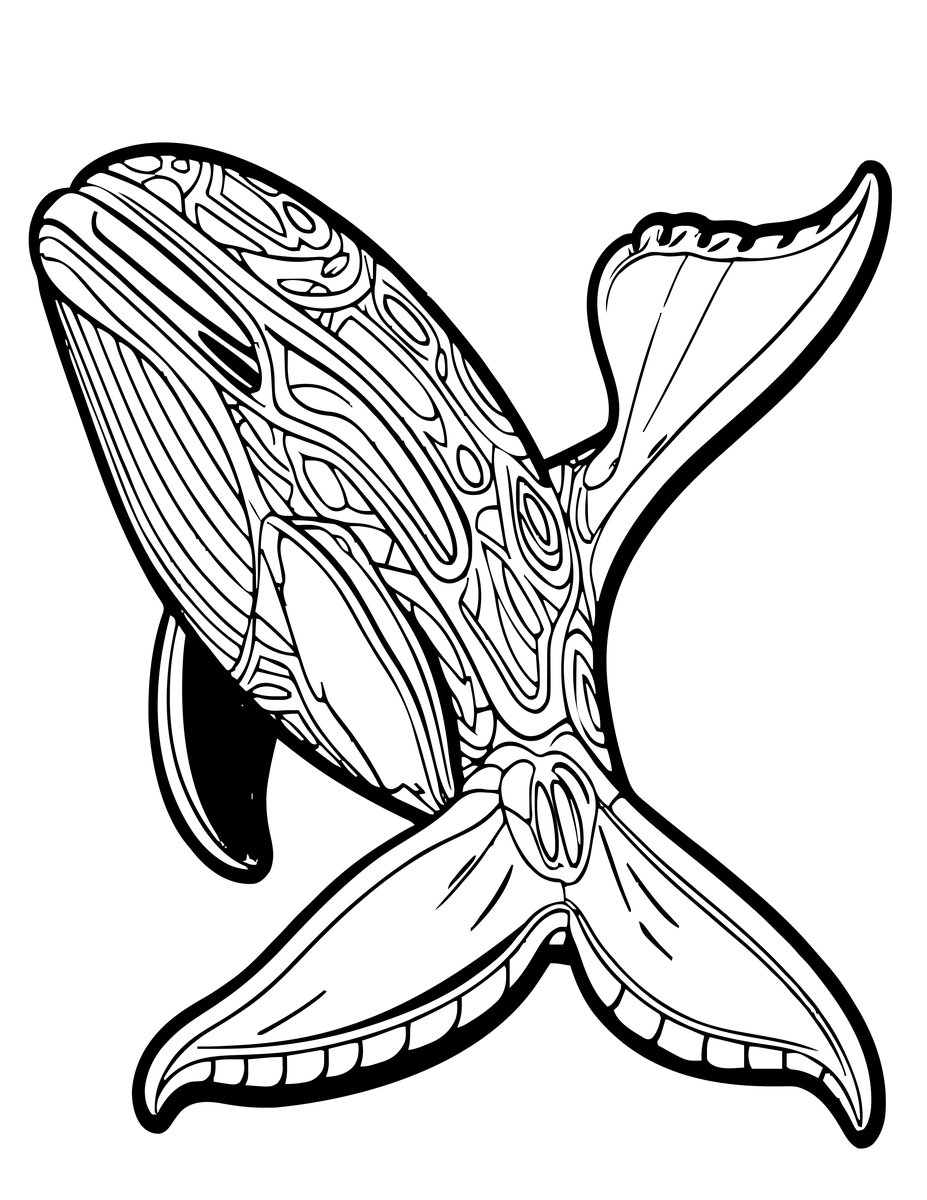 Fluke Close-Up - free printable coloring page