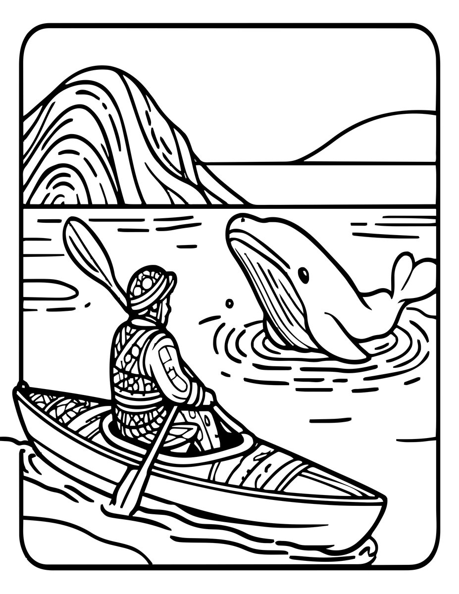 Hunting Scene - free printable coloring page