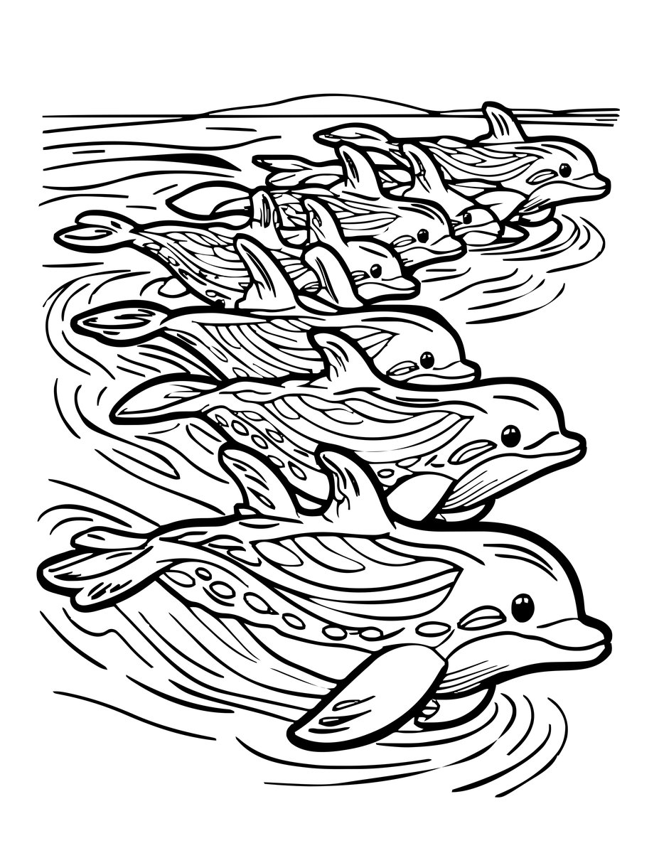 Migration - free printable coloring page