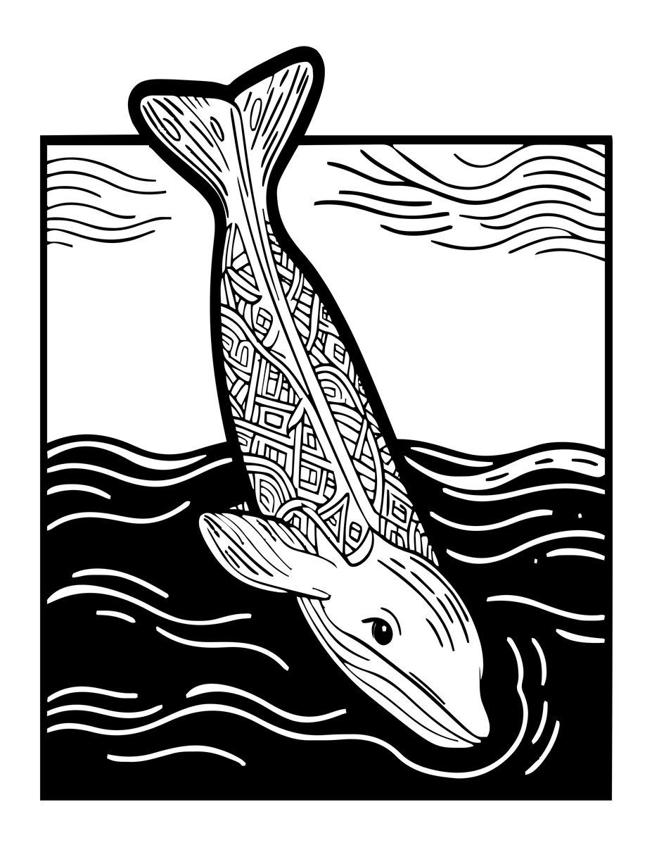 Deep Dive - free printable coloring page