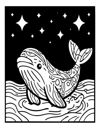 Starlight Arctic - Free printable coloring page