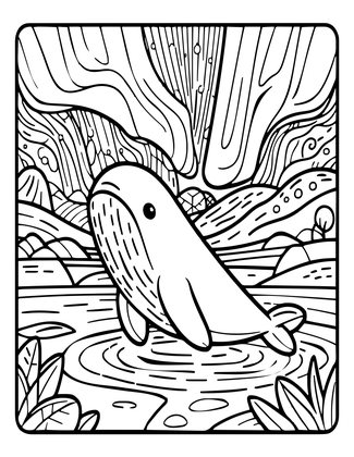 Aurora Swim - Free printable coloring page