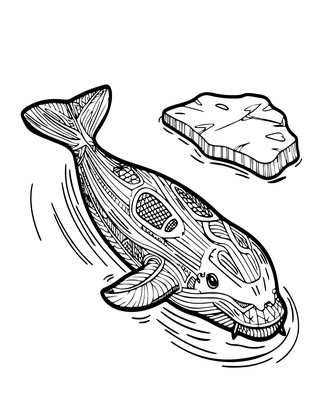 Ice Floe Rest - Free printable coloring page