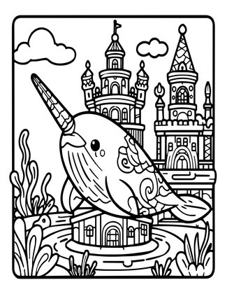 Fantasy Realm - Free printable coloring page