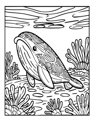 Ocean Floor - Free printable coloring page