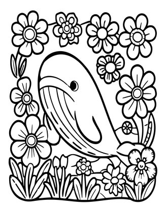 Unicorn of Sea - Free printable coloring page