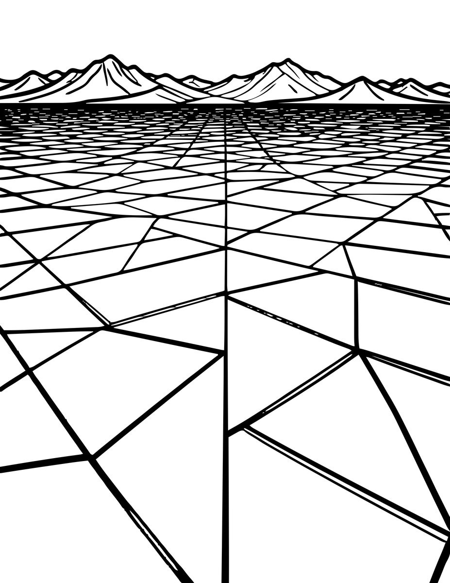 Salt Flats - free printable coloring page