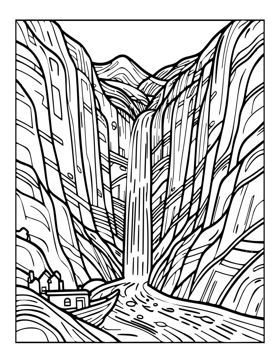 Fjord Vista - free printable coloring page
