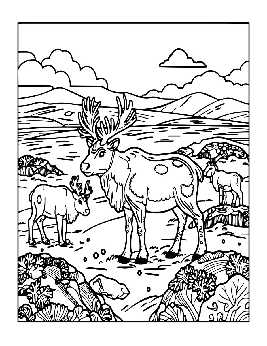 Tundra Plain - free printable coloring page