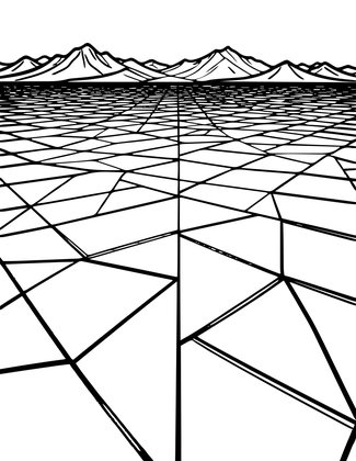 Salt Flats - Free printable coloring page