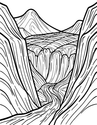 Glacier Valley - Free printable coloring page