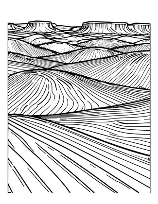 Desert Dunes - Free printable coloring page