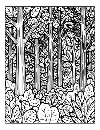 Autumn Forest - Free printable coloring page