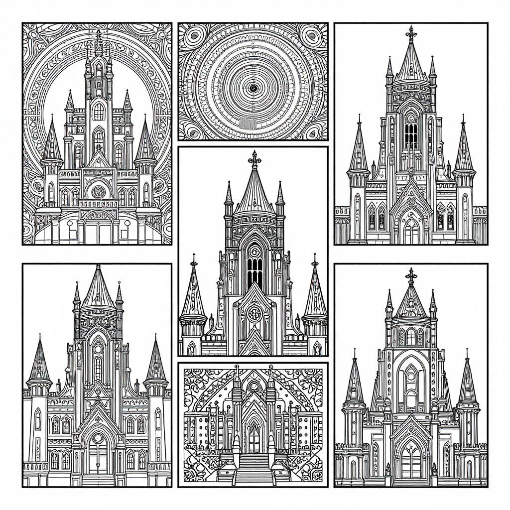 Necromancer Towers coloring pages collection - 30 free printable pages