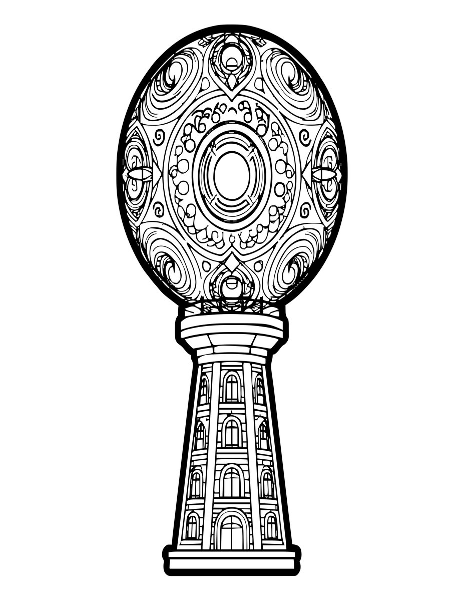 Tower Orb - free printable coloring page