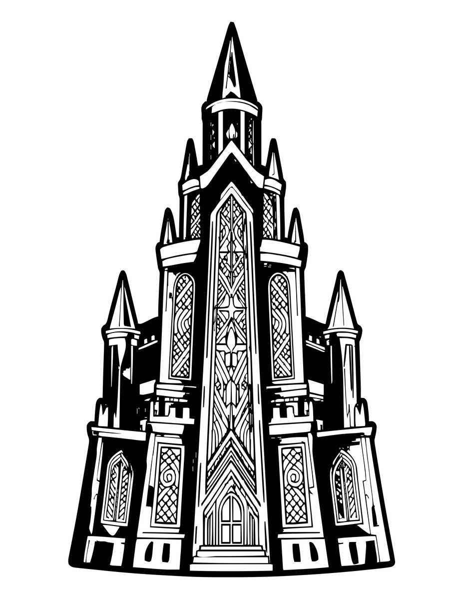 Tower and Ice - free printable coloring page