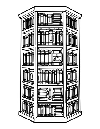 Tower Library - Free printable coloring page