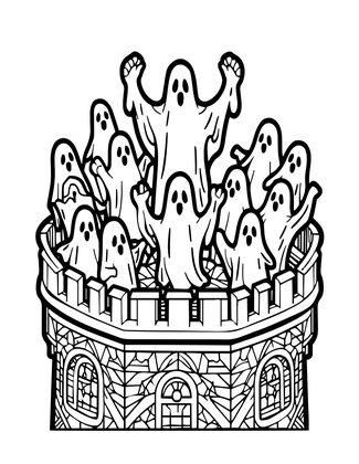 Tower Summoning - Free printable coloring page