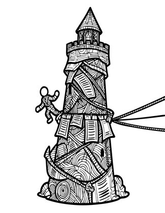 Tower Escape - Free printable coloring page