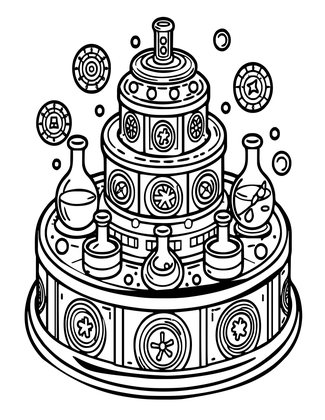 Tower Lab - Free printable coloring page