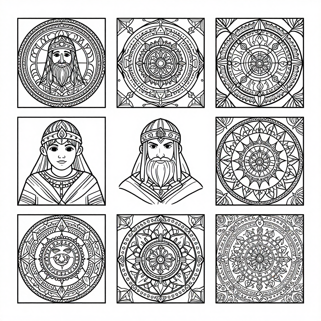Norse Mythology coloring pages collection - 30 free printable pages