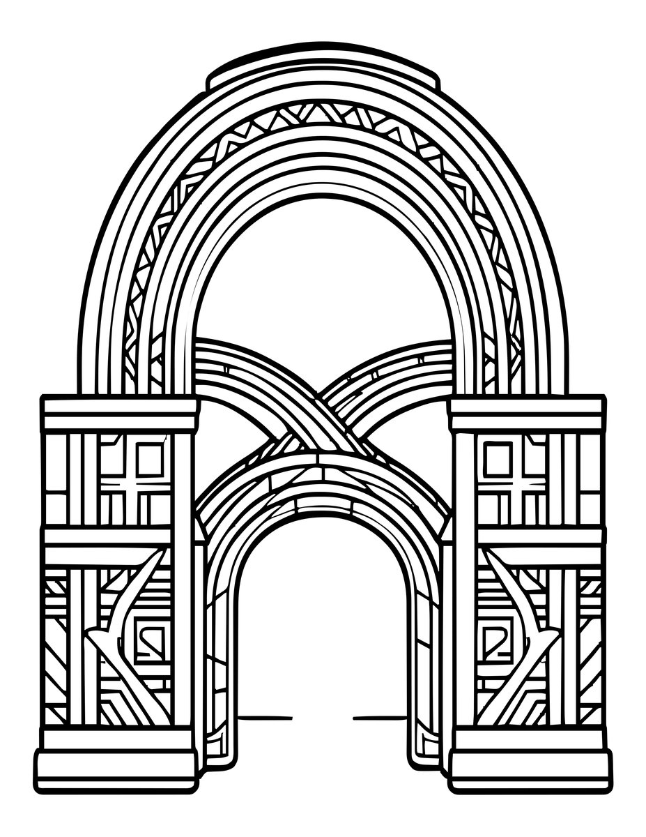 Bifrost Bridge - free printable coloring page