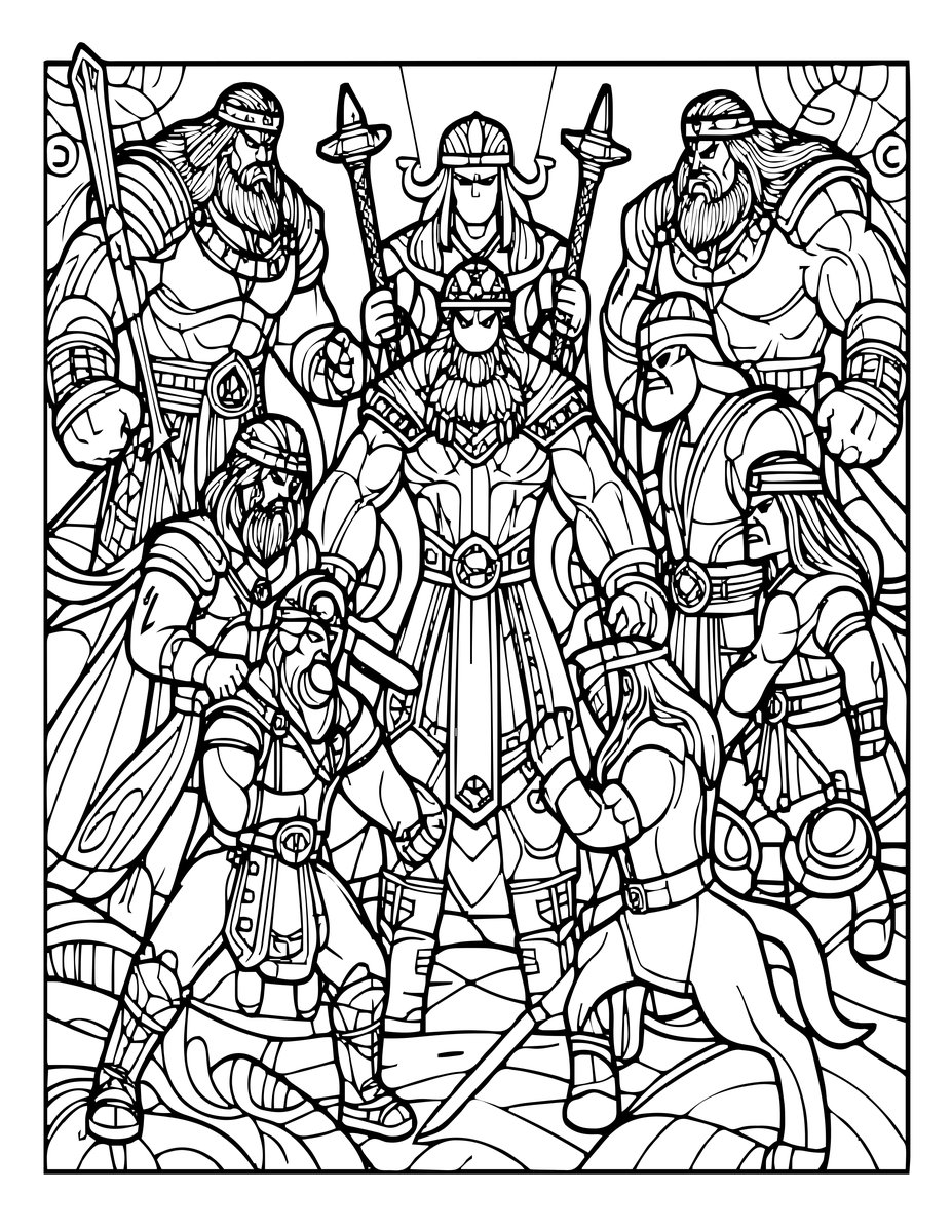 Battle of Ragnarok - free printable coloring page