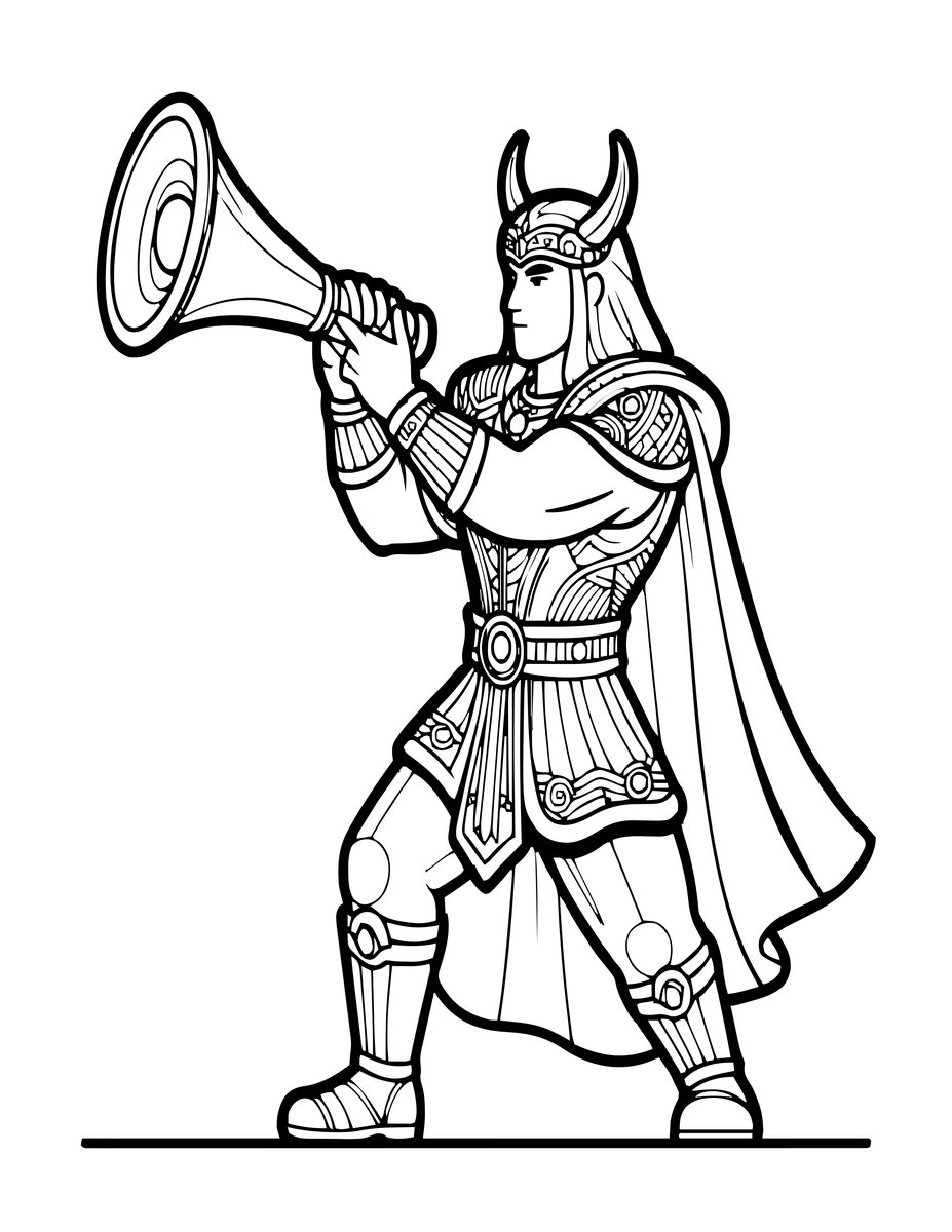 Heimdall - free printable coloring page
