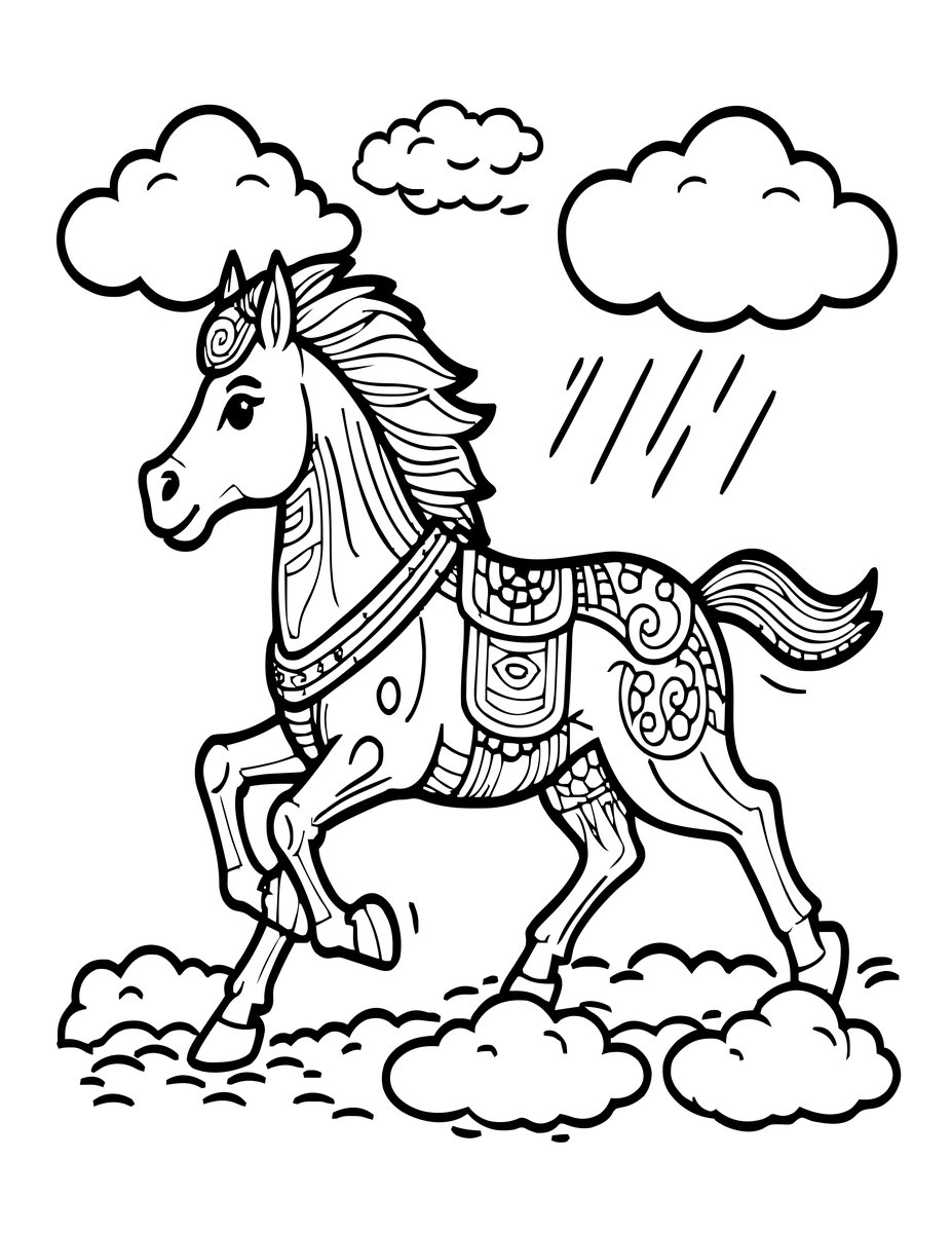 Sleipnir - free printable coloring page