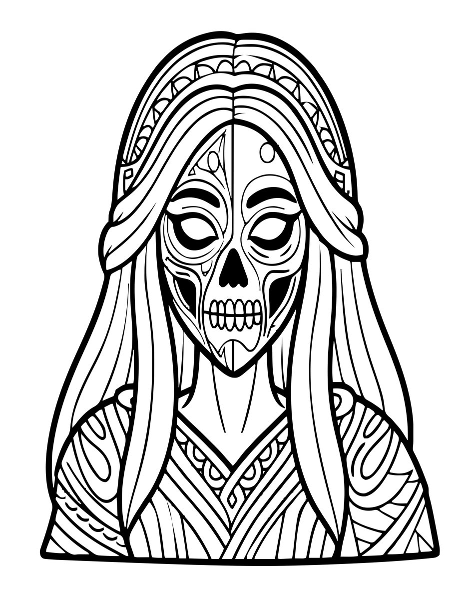 Hela - free printable coloring page