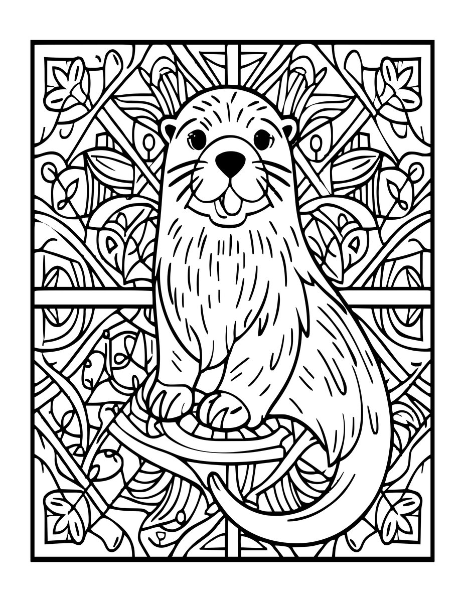 Otter's Ransom - free printable coloring page