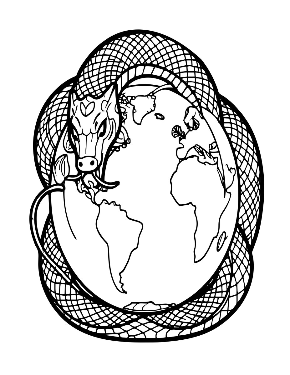 Jormungandr - free printable coloring page