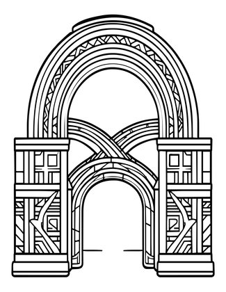 Bifrost Bridge - Free printable coloring page
