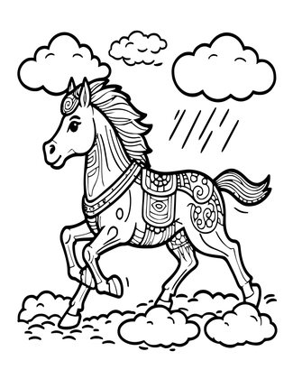 Sleipnir - Free printable coloring page