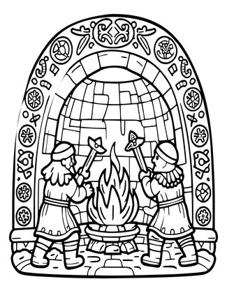 Dwarven Forge - Free printable coloring page