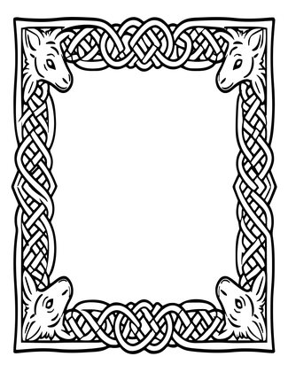 Knotwork Border - Free printable coloring page