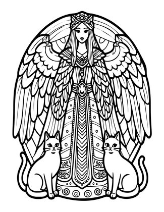 Freya - Free printable coloring page