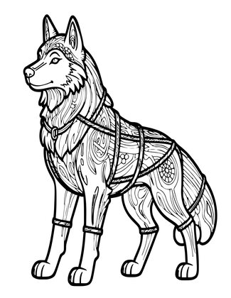 Fenrir - Free printable coloring page