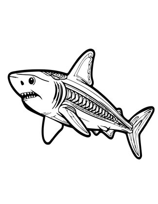 Hammerhead Shark - Free printable coloring page