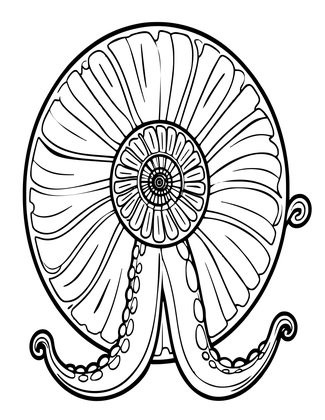 Nautilus - Free printable coloring page