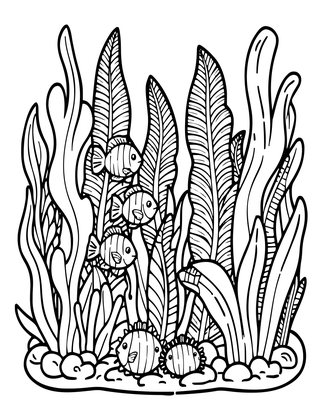 Kelp Forest - Free printable coloring page