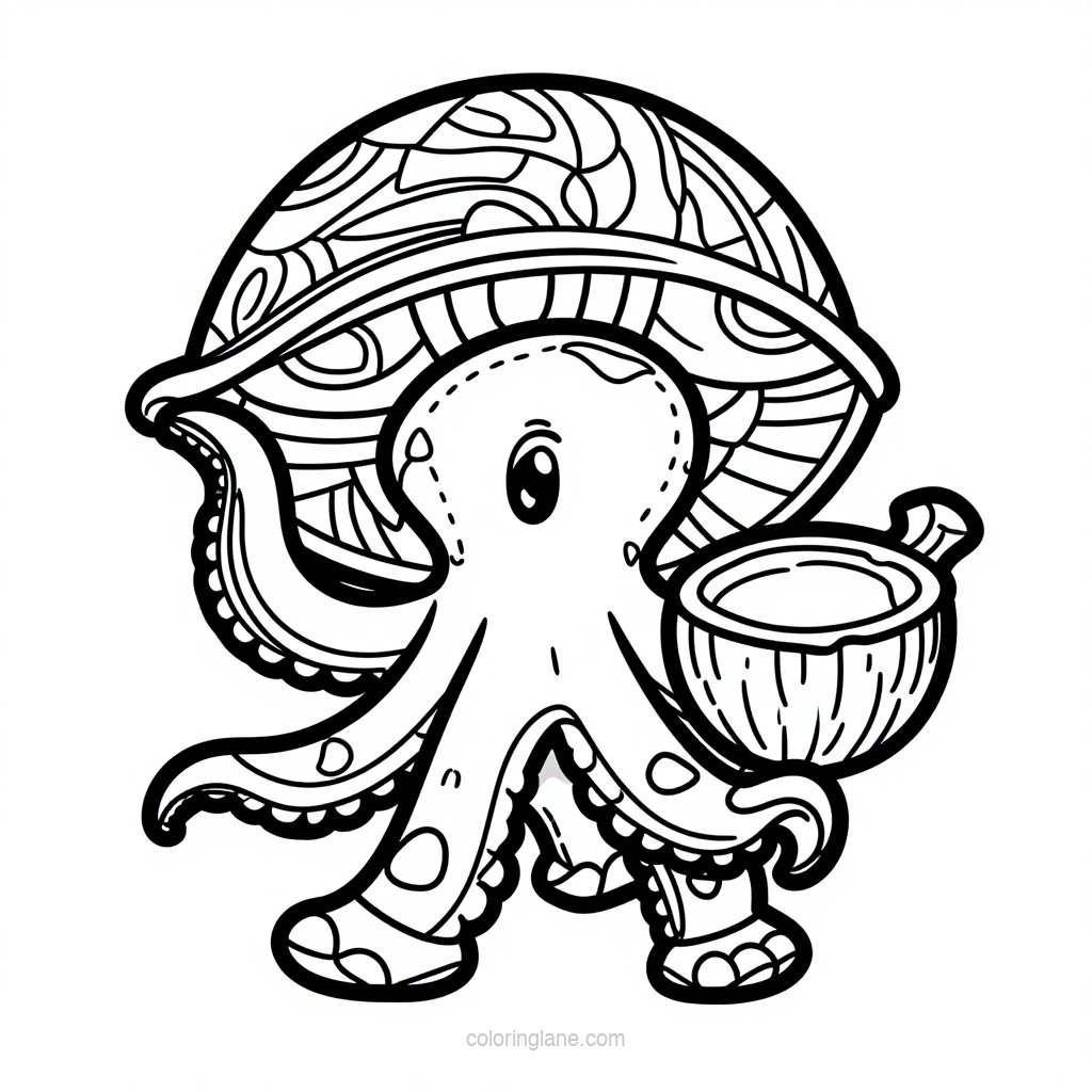 Octopus Eggs - free printable coloring page