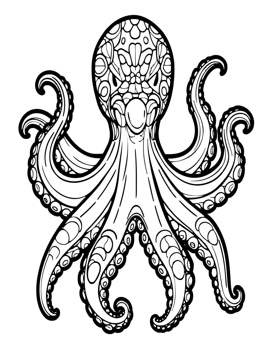 Octopus Beak - free printable coloring page