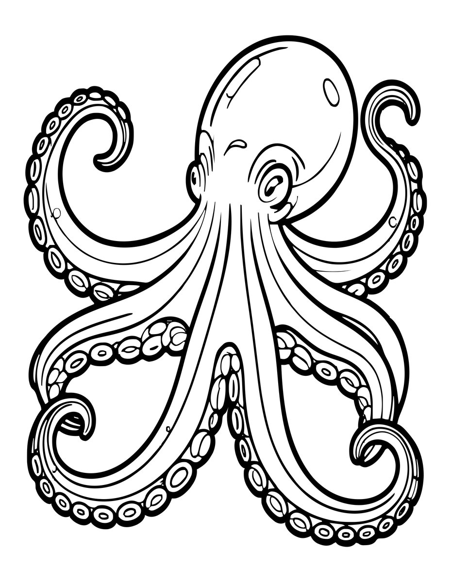 Octopus Arms Detail - free printable coloring page